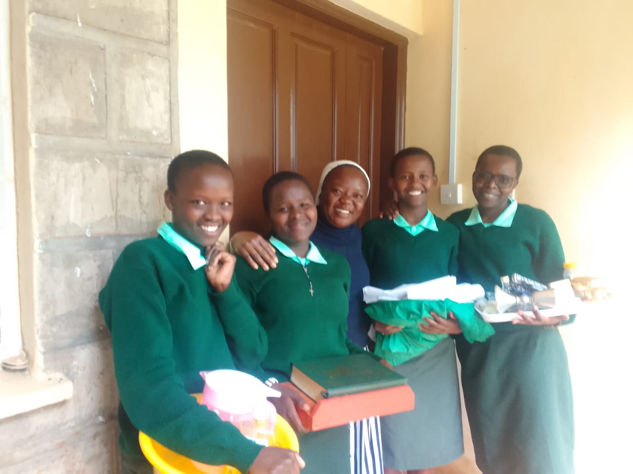 Sister Maureen Wekesa with Students of St Francis Kiptere, Kenya