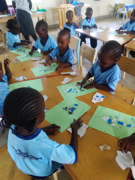 Students being creative at BTGEC Nyalienga