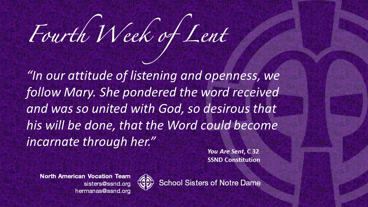 Fourth week of lent